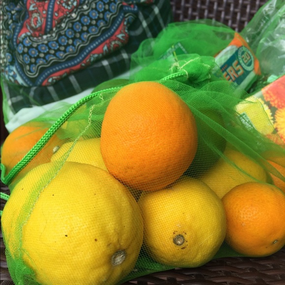 🎁 🌶 🛒 O.M.GREEN reusable mesh fruit veg shopping bags 10 pack ‘easy’ design - Picture 1 of 10